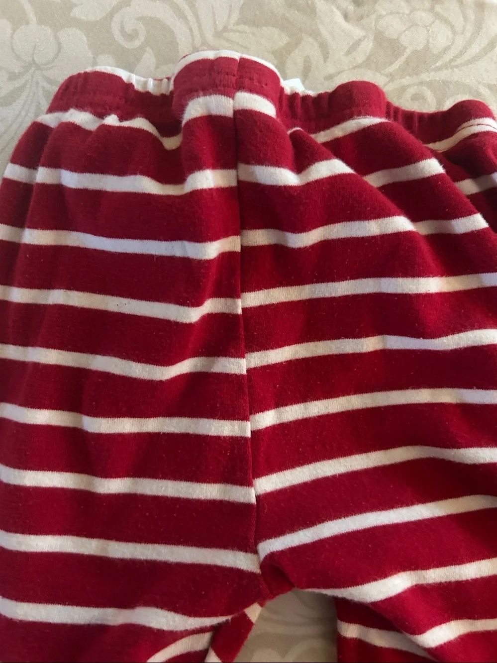 Carter's Red and White Striped Santa Pajama Set